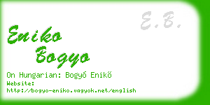 eniko bogyo business card